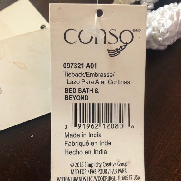 - White Curtain Tie Backs. (4 new) - Picture 2 of 5